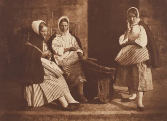 ミセス・ローガンと二人の未知の女性、ニューヘブン、184347、印刷 c. 1916. 作成者: David Octavius Hill、Robert Adamson、Hill & Adamson。