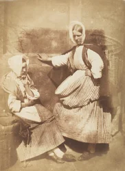 ニューヘブンのフィッシュワイフ、1843-47。 作成者: David Octavius Hill、Robert Adamson、Hill & Adamson。