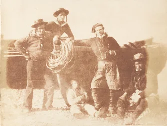 ニューヘイブン・グループ、1843-47。 作成者: David Octavius Hill、Robert Adamson、Hill & Adamson。