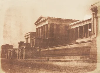 旧王立高校、カールトン ヒル、エジンバラ、1843-47 年。 作成者: David Octavius Hill、Robert Adamson、Hill & Adamson。
