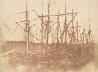 セントアンドリュース。 港の船、1843-47。 作成者: David Octavius Hill、Robert Adamson、Hill & Adamson。