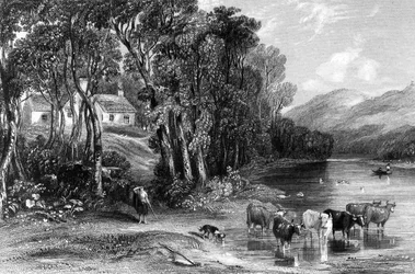 エリスランド、ジョンウィルソンの「Land of Burns」のイラスト、1840年発行