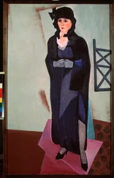 芸術家の妻の肖像。 David Petrovich Sterenberg（1881-1948）による絵画、キャンバスに油彩