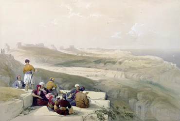 アスカロン、ルイ・ハゲ（1806-85）のパブによって刻まれた「聖地」のボリュームIIのプレート57。 1843