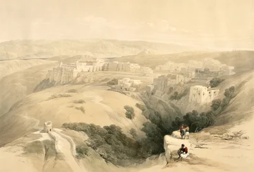 1839年4月6日、ベツレヘム、ルイ・ハゲ（1806-85）パブによって刻まれた「聖地」のボリュームIIのプレート85。 1843