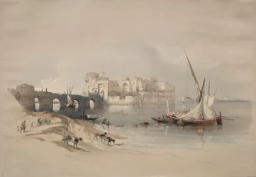 シドンの城塞、1839年。