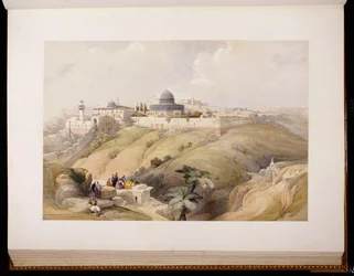 エルサレム、1839年4月9日、ルイ・ハゲによって刻まれた、1843年