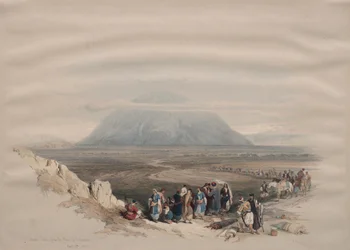 1839年、エスドラレロンの平原からタボール山。