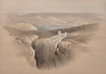 1839年、モアブに向かって死海を見つめる。