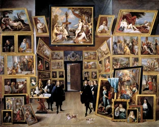 1647-1651年、ブリュッセルの彼のギャラリーで大公レオポルドヴィルヘルム
