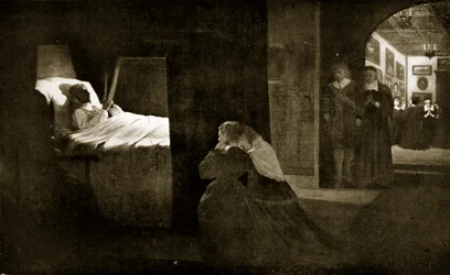 クロムウェルの死、1658年、「イギリス国民のハッチンソンの物語」、1923年頃のイラスト