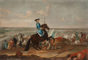 ナルヴァの戦いでのシャルル12世（スウェーデンのカール）（1682～1718年