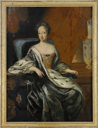 Hedwig Eleonora de Holstein Gottorp (1636-1715)、スウェーデンとフィンランドの女王 (Hedvig Eleonora of Holstein-Gottlep、スウェーデンの女王) の肖像画個人蔵