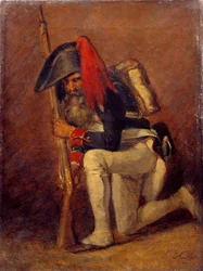 Le soldat de la Premiere Republique ドゥニ・オーギュスト・ラッフェ（1804-1860）の絵画 19世紀 日0.31x0.23 m