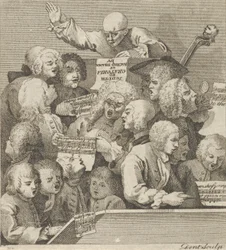 歌手の合唱、ca。 1800年。