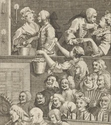 笑う聴衆、ca。 1800年。
