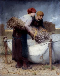 ケシ拾いの人たち デザイア・ルージュ（1823-1896）の絵 1882年 日0,73x0,95 m ルーアン、ミュゼ・デ・ボザール