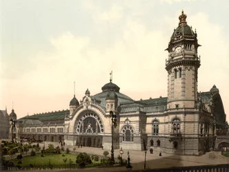鉄道駅、ドイツ、ケルン、1900年頃