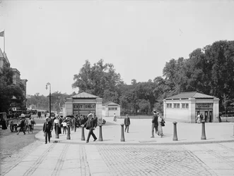 地下鉄の入口と出口、ボストンコモン、ボストン、マサチューセッツ、米国、c.1900