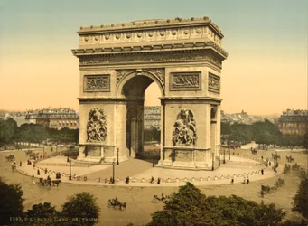 LArc de Triomphe、Paris、c.1890-1900（photochrom）