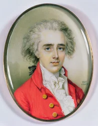 男のミニチュアポートレート、1787年（象牙のトイレ）