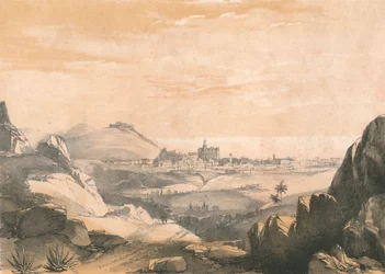 「マラガ、エルミタから」、c1850。