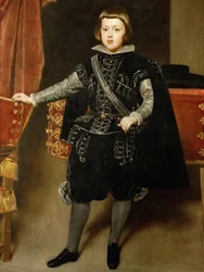 バロック様式。幼子バルタザール・シャルル（1629-1646）の肖像 par ベラスケス、ディエゴ（1599-1660）、1640年頃。油彩・キャンバス