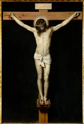 キリストが十字架にかける。ディエゴ・ロドリゲス・デ・シルヴァ・イ・ベラスケス（1599-1660）の絵画