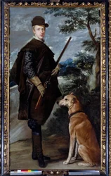 狩猟服を着た幼少期のフェルディナンド・ドートリッシュ枢機卿（1609年〜1641年）の肖像。ディエゴ・ロドリゲス・デ・シルヴァ・イ・ベラスケス（1599-1660）の絵