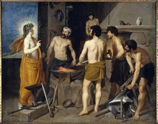 バルカンの鍛冶屋 ディエゴ・ベラスケス（1599-1660）の絵画 1630年 日の丸2,23x2,90 m マドリッド、プラド美術館