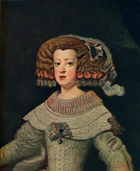 女王マリーアンの肖像、オーストリアのマリアナ、1652年、1910年