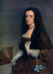 ファンを持つ女性、c1630-1650、1912。