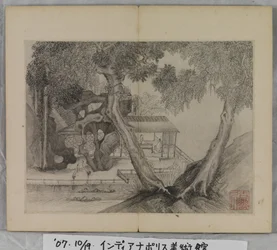 風景画帖（紙にインク）