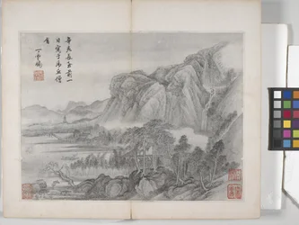 風景画帖（紙にインク）