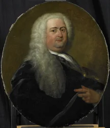 1734年に選出されたオランダ東インド会社のロッテルダム商工会議所長、アドリアーン・パエツの肖像