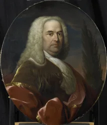 1734年に選出されたオランダ東インド会社のロッテルダム商工会議所長、ウーゴ・デュ・ボイスの肖像