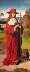 教区教会 (Parochiekerk Sint-Pieter)。 ペインティング。 ダークバウト。 聖エラスムスの殉教。 Ca 1460-1464。 詳細。 左パネル