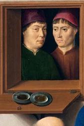 教区教会（聖ペテロ教区教会）。 ペインティング。 最後の晩餐。 ダークボルト。 1464-1468。 詳細。 中央パネル。