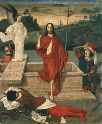 キリストの復活 1455年頃（リネンにジステンパー画）