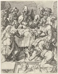 キリストの足を洗うマグダラのマリア キリストの生涯と受難による堕落と人類の贖い（シリーズタイトル）