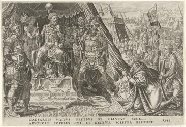 ゲルダー公ウィリアム 2 世は、1543 年にカール 5 世の権威に服従します。 シャルル 5 世の勝利 (シリーズ タイトル) ディビ・カロリ。 Ｖ． オプト。 max. victoriae, ex multis praecipuae (シリーズタイトル)