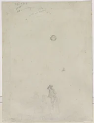1784年の噴水での農民のスケッチ。