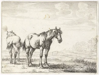 風景の中の 2 頭の馬 馬（シリーズタイトル）
