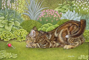 大根狩り、1996（パネルにアクリル）