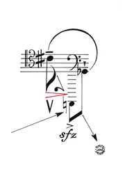 ヒーロー - 楽譜を使って描かれた顔