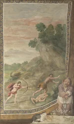 アポロがアルドブランディーニ邸、1617年から1618年にかけてサイクロプスフレスコを殺害