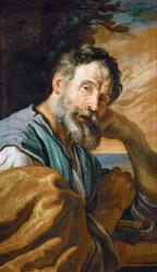 SAINT PIERRE - バロック :聖ペテロの悔恨 par Fetti, Domenico (1588/90-1623), 約1613年。キャンバスに油彩、95,8x55,9。ヴィエンヌの美術史博物館