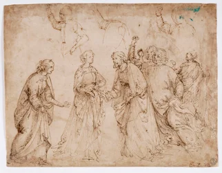 聖母の婚約、壁画のための習作（フレスコ画）