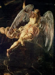 イエス・キリストのリンボへの降下 天使のディテールヤコポ・ロブスティdetto il Tintoretto（ティントレット）の絵画