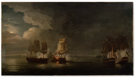 セラフと交戦するボノム・リシャール 1780年頃 油彩・カンヴァス